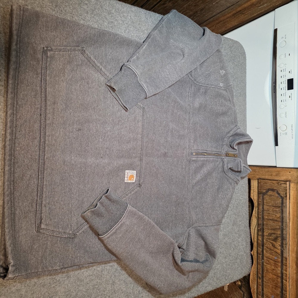 Gray Carharrt Mockneck ¼ Zip Pullover Hoodie Medium Sku:g2